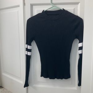 Black and White Sweater (Form-Fitting)